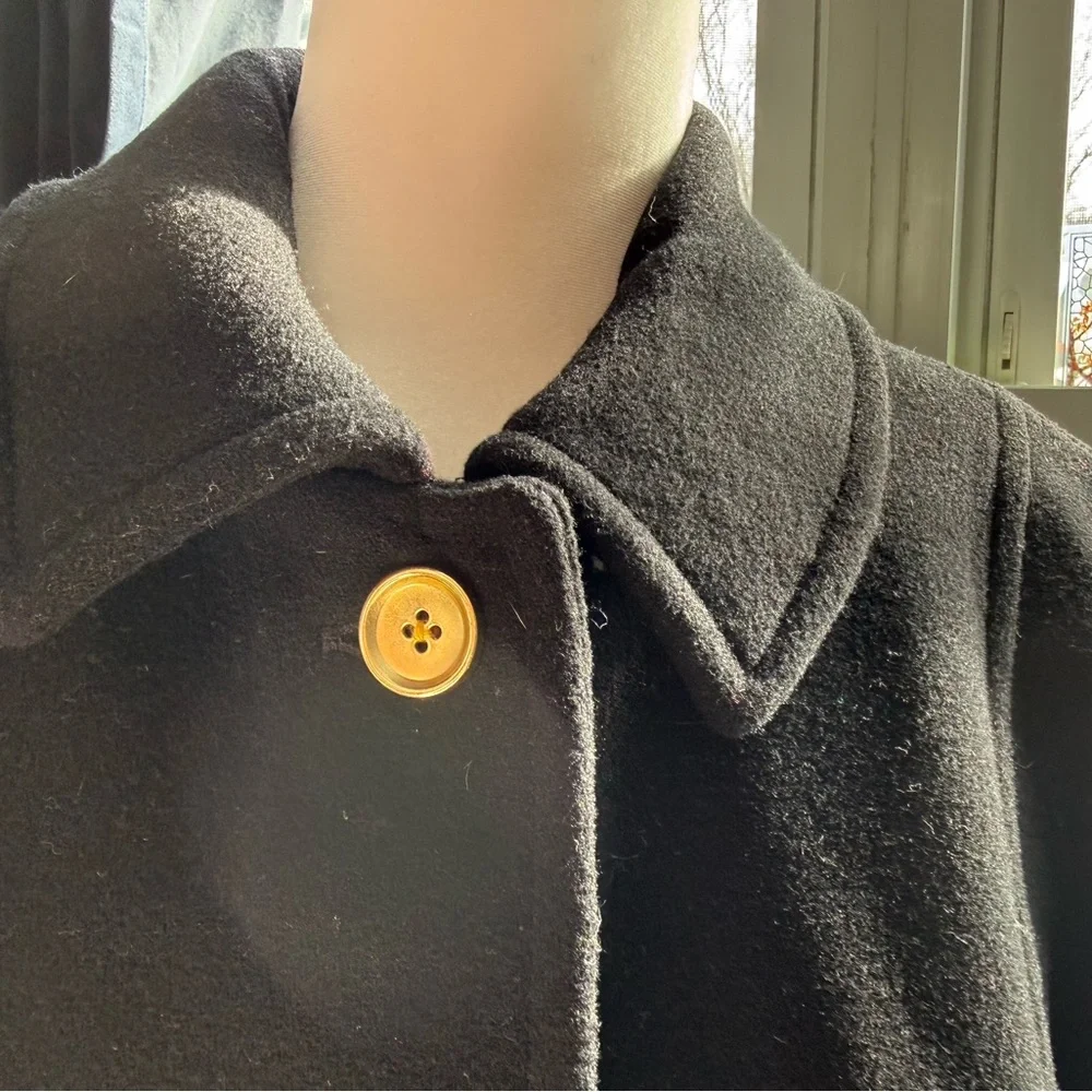 JCREW Factory LADY DAY  Black Women's Coat - Picture 3 of 9